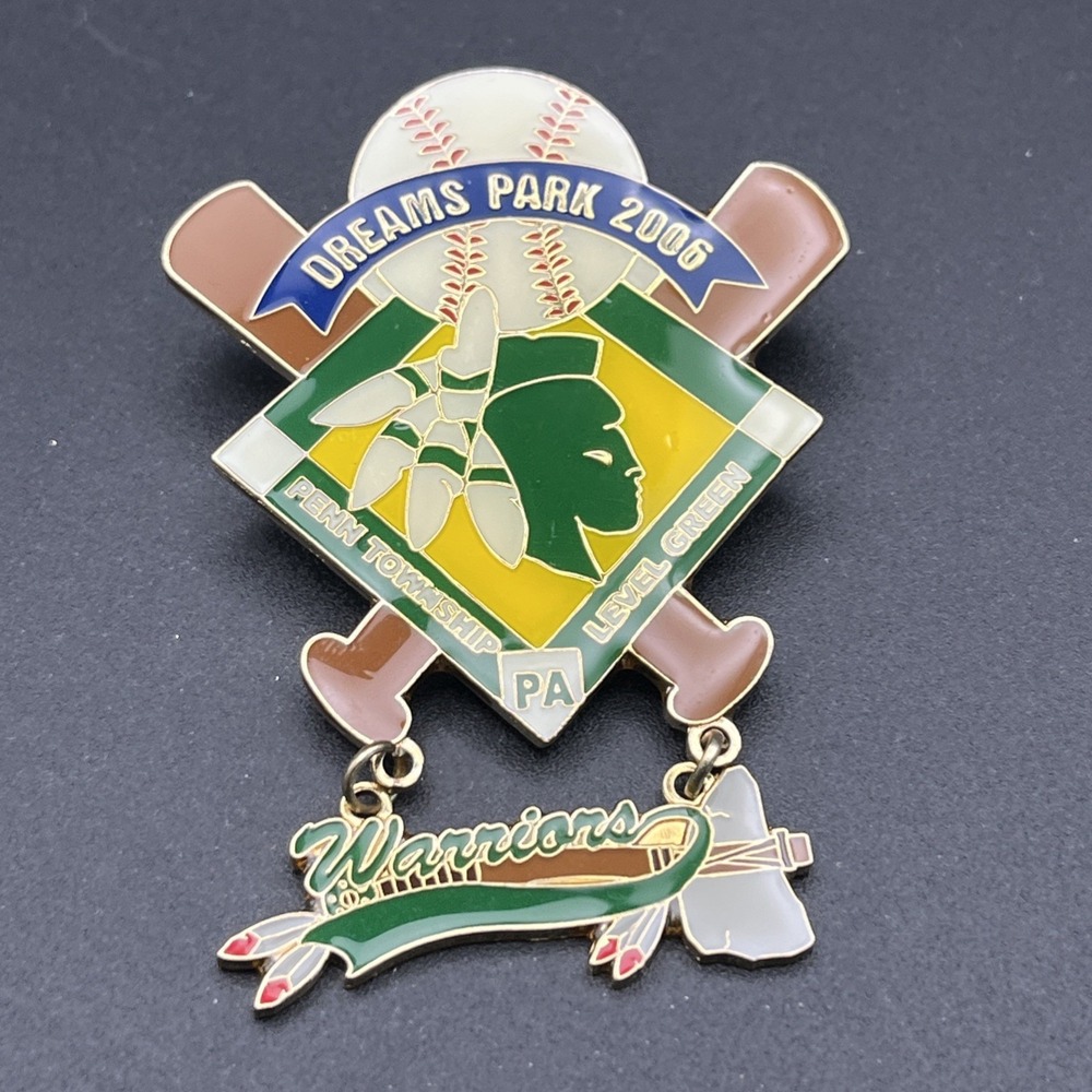 Dreams Park 2006 Penn Township Level Green Baseball Warriors Lapel Hat Pin‎